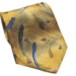 Cocktail Colors Blue Gold Geometric Tie